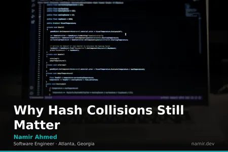 Abstract hash table visualization for an article by Atlanta based Software Engineer, Namir Ahmed