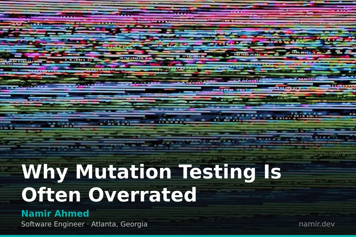 A digital glitch visual for an article by Atlanta based Software Engineer, Namir Ahmed.