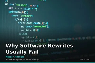 Tangled computer wires for an article by Atlanta based Software Engineer, Namir Ahmed.