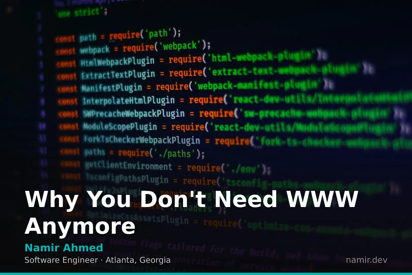 Abstract network lines representing the internet for an article by Atlanta based Software Engineer, Namir Ahmed.